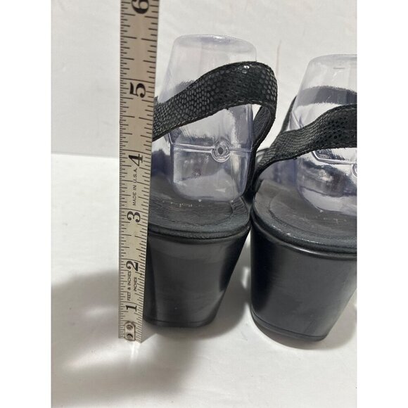 Dansko Sandals Womens Joanie Black Snake Print Leather Straps Size 42 us 11 - Picture 4 of 8